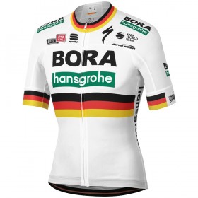 Completo Maglia + Pantaloncino con bretelle 2020 BORA-hansgrohe Germania Campioni N001